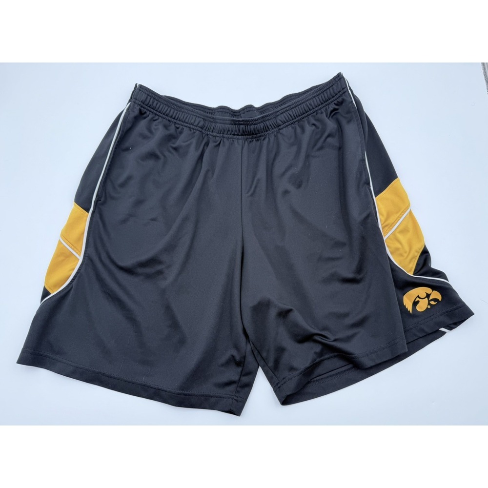 Rivalry Threads University of Iowa Hawkeyes Basketball Shorts XL Black Gold Pock
